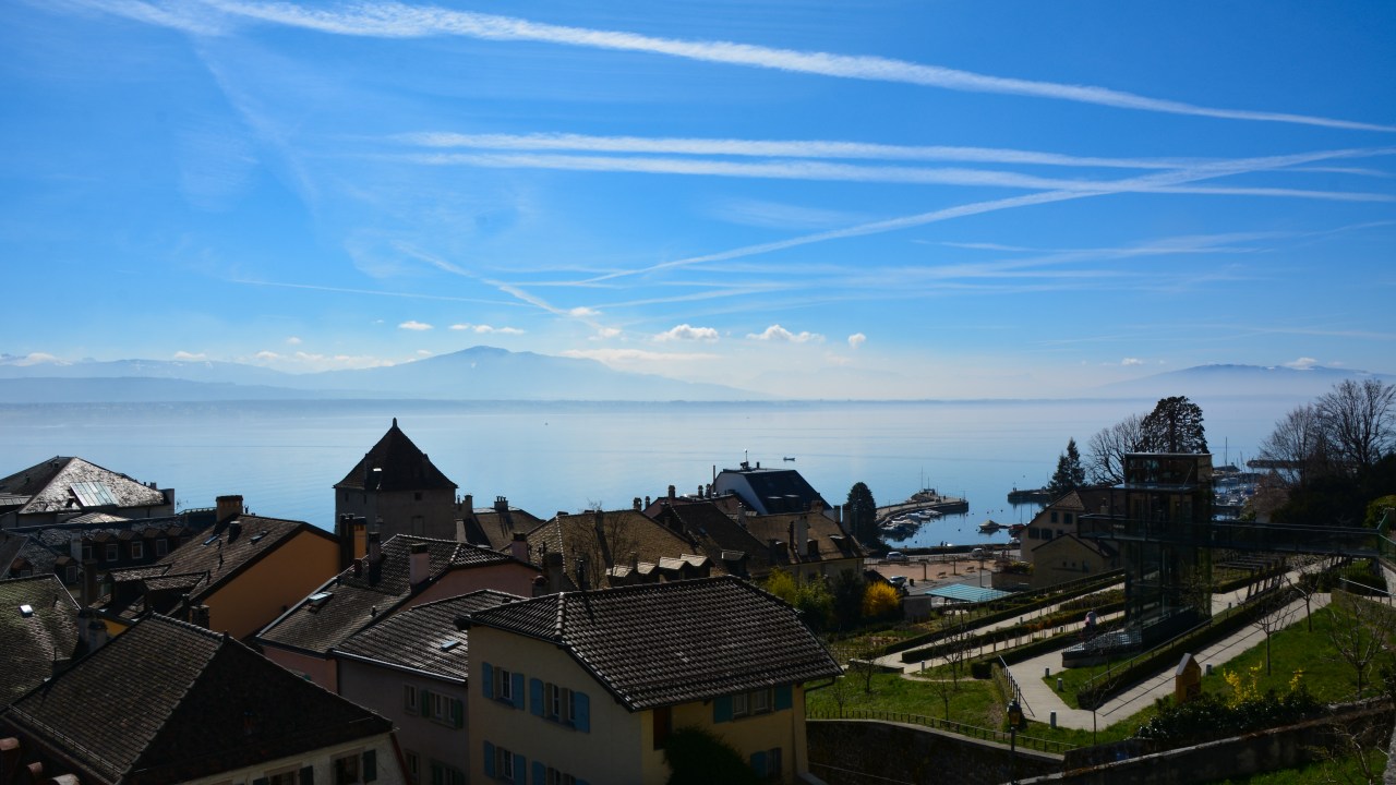 The port and castle of&nbsp;Nyon